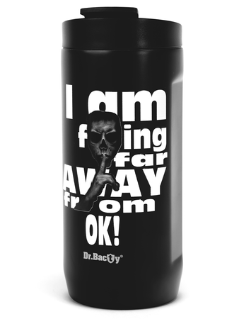Dr.Bacty Notus - Kubek termiczny na kawę 2w1 - 360 ml - Away - czarny
