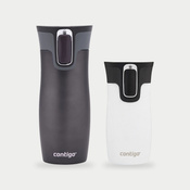 Contigo West Loop grafitowy 470 ml + West Loop Mini 300 ml biały metalik - Zestaw kubków termicznych