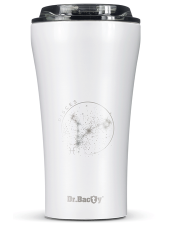 Dr.Bacty Apollo 2.0 - Kubek termiczny na kawę - "Ryby" - 360 ml - Glossy White