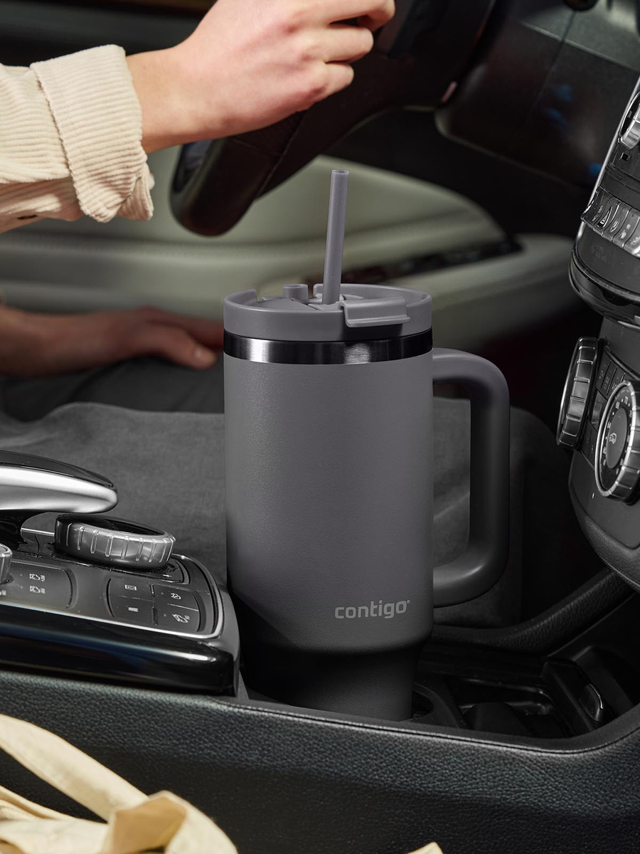 Contigo Streeterville Tumbler - Kubek termiczny ze słomką - 1200 ml - Darkstone