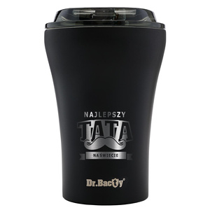 Kubek termiczny do kawy Dr.Bacty Apollo - 227 ml - Najlepszy tata - czarny