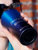 Dr.Bacty Apollo 2.0 - Kubek termiczny na kawę - Smacznej kawusi - 360 ml - Monaco Blue