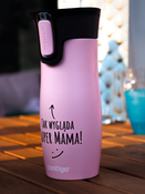 Contigo West Loop 2.0 - Kubek termiczny - 470ml - Tak wygląda super mama - różowy