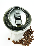 Dr.Bacty Apollo - Kubek termiczny do kawy z powłoką ceramiczną - 227 ml - biały - Pięciolinia