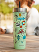 Contigo Luxe Tumbler - Kubek termiczny ze słomką - 720ml - Summer - Cucumber