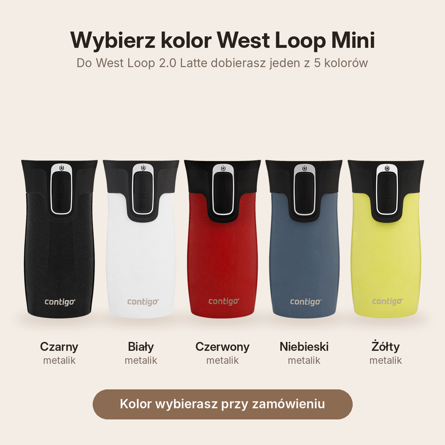 Zestaw kubków termicznych Contigo West Loop 2.0 Latte 470 ml + West Loop Mini Niebieski Metalik 300 ml