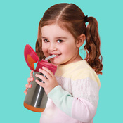 b.box Bidon Termiczny ze Słomką Stalowy 350ml Strawberry Shake