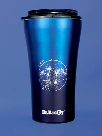 Dr.Bacty Apollo 2.0 - Kubek termiczny na kawę - "Lew" - 360 ml - Monaco Blue