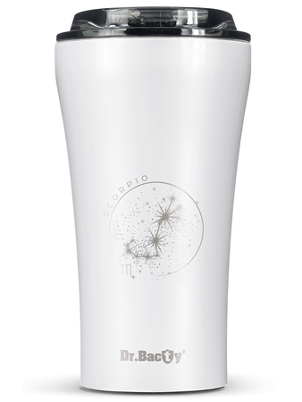 Dr.Bacty Apollo 2.0 - Kubek termiczny na kawę - "Skorpion" - 360 ml - Glossy White