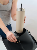 Contigo Luxe Tumbler - Kubek termiczny ze słomką z grawerem - 720ml - Brown Sugar