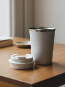 Szczelny kubek termiczny Dr.Bacty Terra RCS 300ml – Stal z recyklingu - Arktyczna Biel