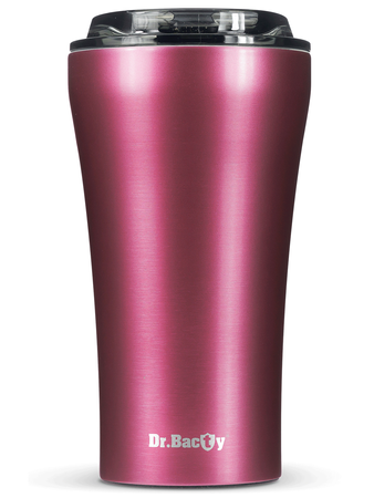 Dr.Bacty Apollo 2.0 - Kubek termiczny na kawę - Smacznej kawusi - 360 ml - Pink
