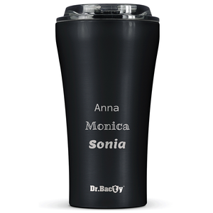 Kubek termiczny na kawę Dr.Bacty Apollo 2.0 - 360 ml - Black Matt - Z twoim grawerem