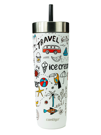 Kubek termiczny ze słomką Contigo Luxe Tumbler 720ml - Summer - Salt