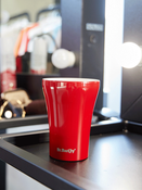 Dr.Bacty Apollo - Kubek termiczny do kawy - 227 ml - czerwony