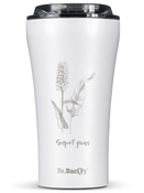 Kubek termiczny na kawę Dr.Bacty Apollo 2.0 360 ml "Rdest żyworodny" - Biały