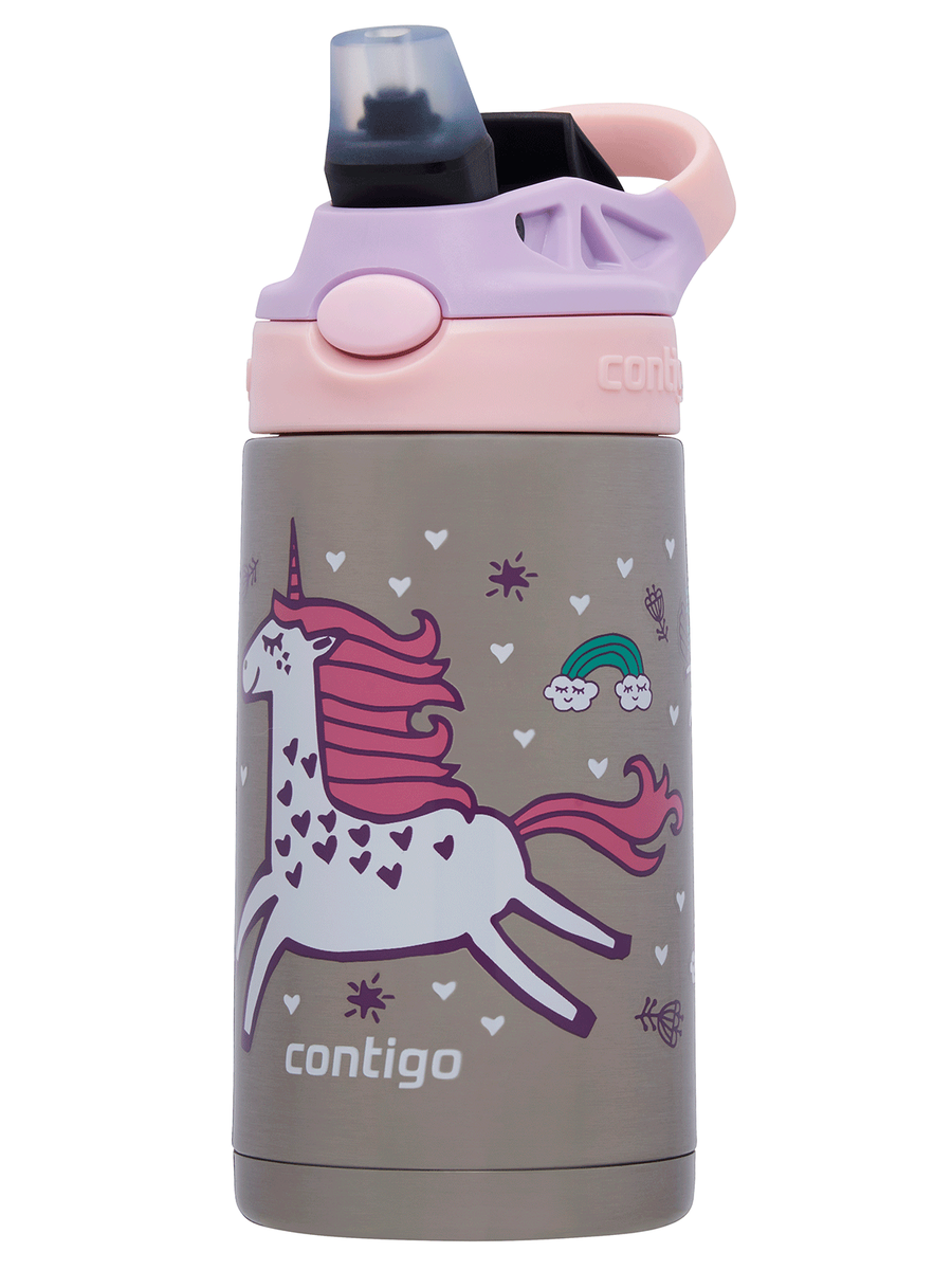 Contigo Easy Clean - Bidon termiczny dla dziecka - 380ml - Różowy Jednorożec