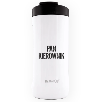 Dr.Bacty Notus - Kubek do samochodu - 360 ml - Dla kierownika - biały