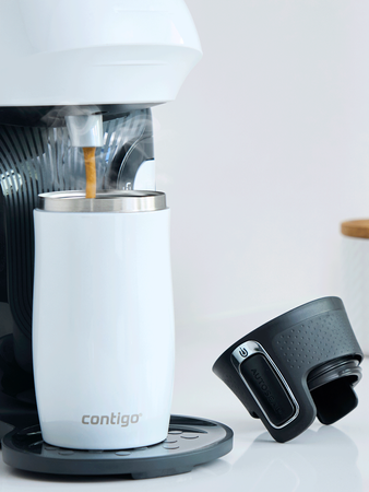 Contigo West Loop Mini - Kubek termiczny - 300ml - Floresy - Biały Metalik