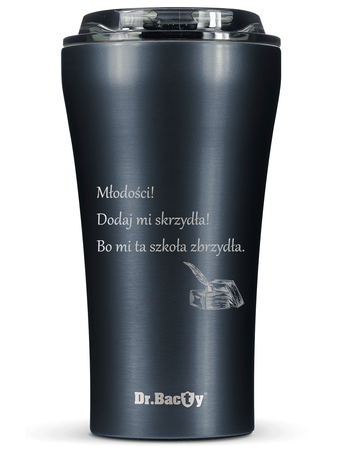 Dr.Bacty Apollo 2.0 - Kubek termiczny na kawę - Oda do młodości - 360 ml - Gunmetal