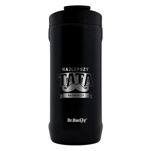 Cooler na puszkę Dr.Bacty Notus 360 ml - Najlepszy tata - czarny