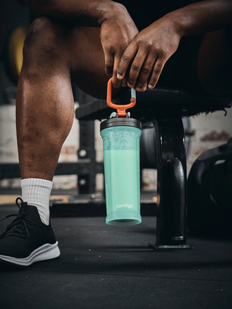 Contigo Shake&Go 2.0 - Shaker do odżywek - 820ml - błękitny