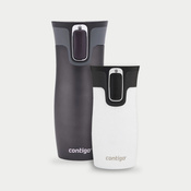 Contigo West Loop grafitowy 470 ml + West Loop Mini 300 ml biały metalik - Zestaw kubków termicznych