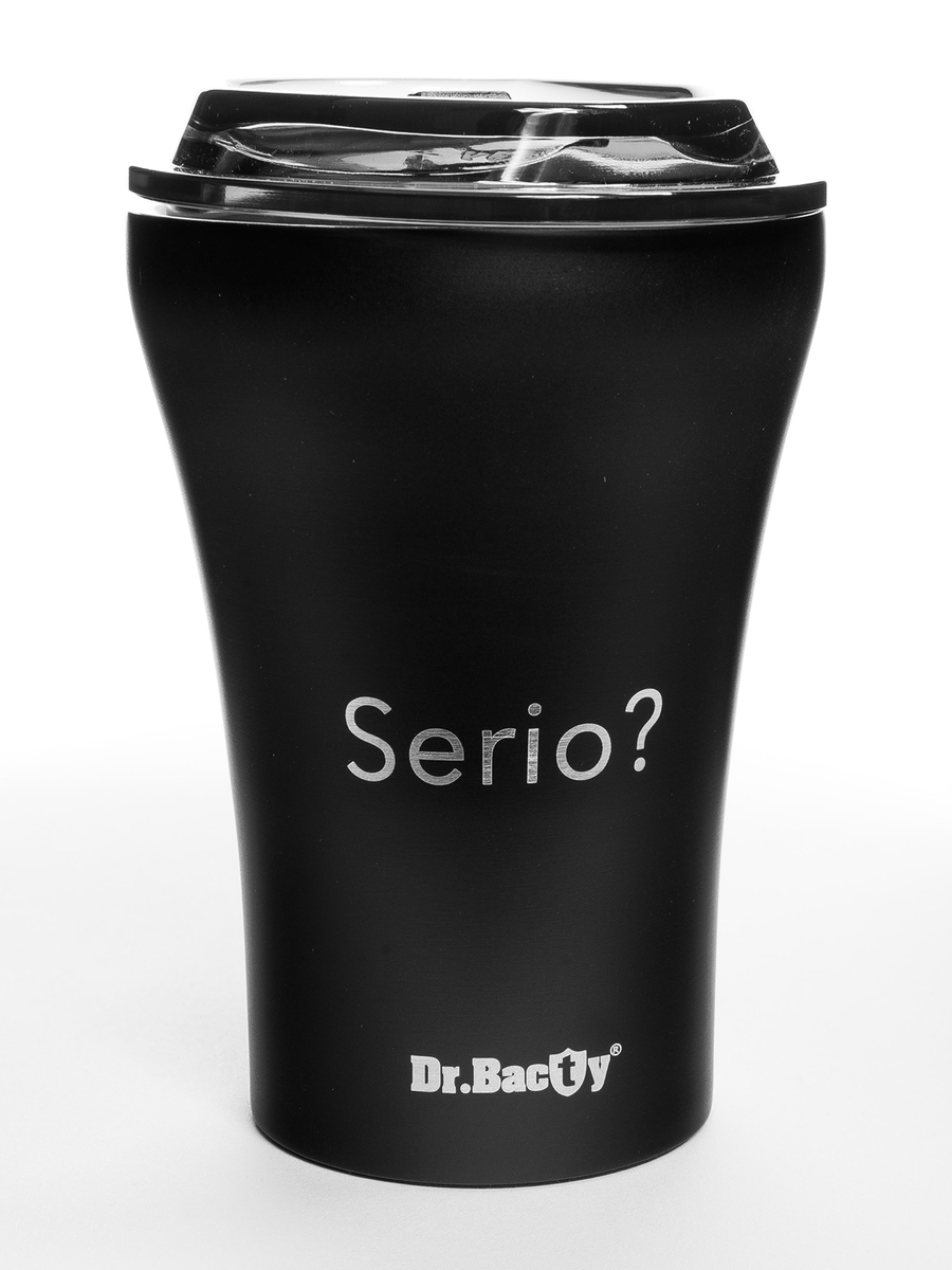 Dr.Bacty Apollo - Kubek do kawy na wynos - 227 ml - Serio - czarny