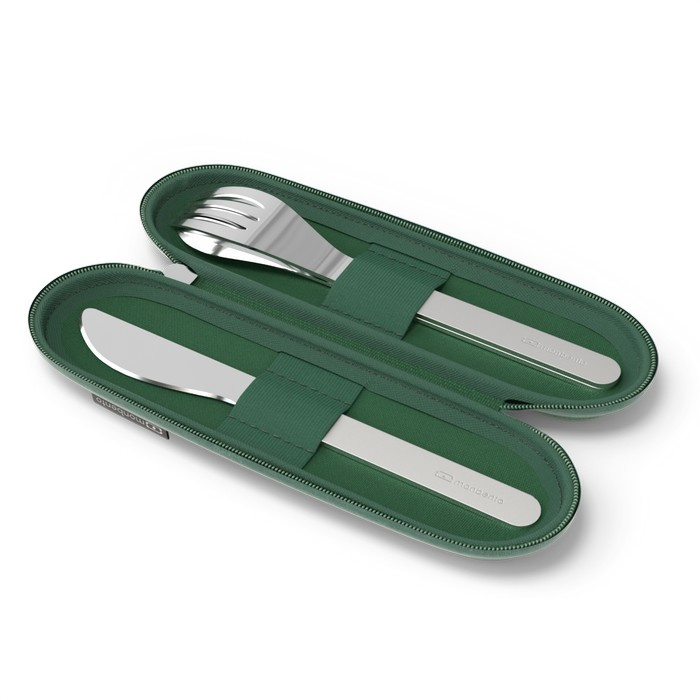 Monbento Zestaw sztućców podróżnych Slim Nest Green