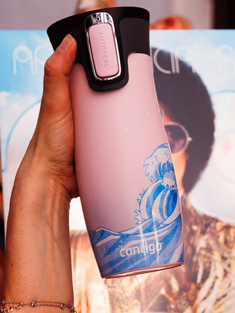 Contigo West Loop 2.0 - Kubek termiczny - 470ml - Summer Waves - Różowy Mat