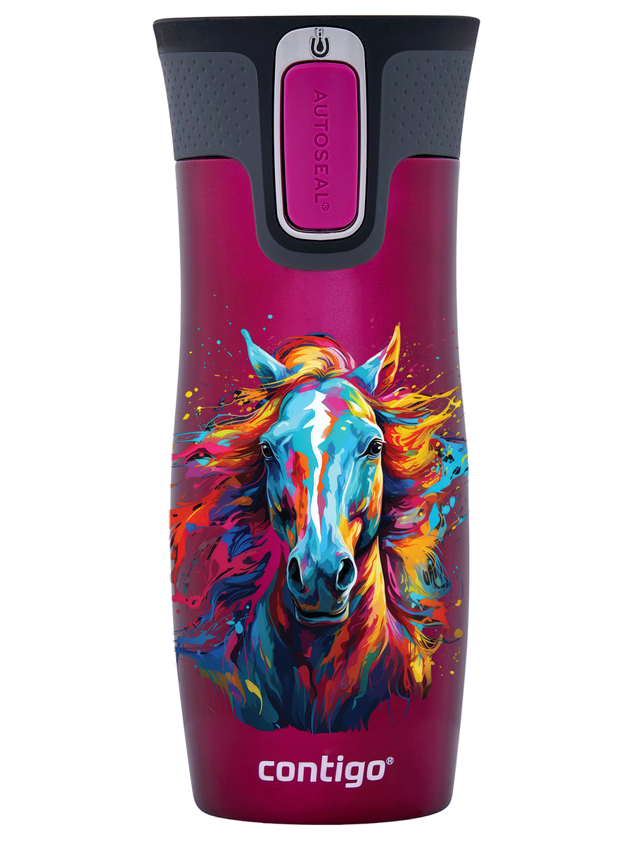 Contigo West Loop 2.0 - Kubek termiczny - 470ml - Koń - Malinowy