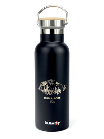 Dr.Bacty Iris - Butelka termiczna personalizowana - 500 ml - Czarna - Daulagiri