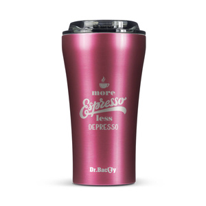 Dr.Bacty Apollo 2.0 - Kubek termiczny na kawę - Espresso depresso - 360 ml - Pink