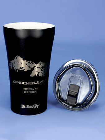 Dr.Bacty Apollo 2.0 - Kubek termiczny na kawę - 360 ml - Kangchenjunga - Black Matt