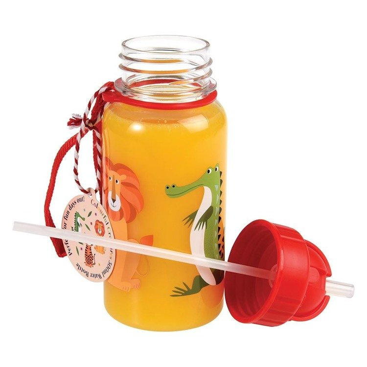Rex London Bidon ze słomką 500ml Zwierzątka