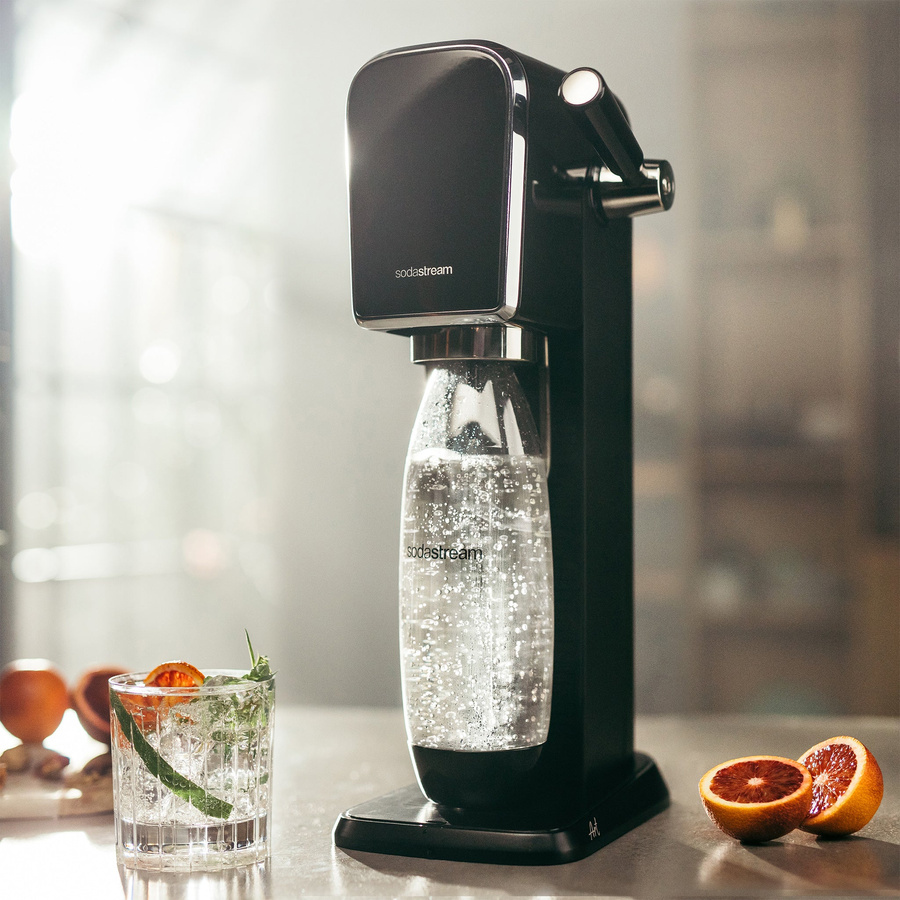 Saturator do wody gazowanej SodaStream ART + 1 butelka + nabój CO2- Czarny