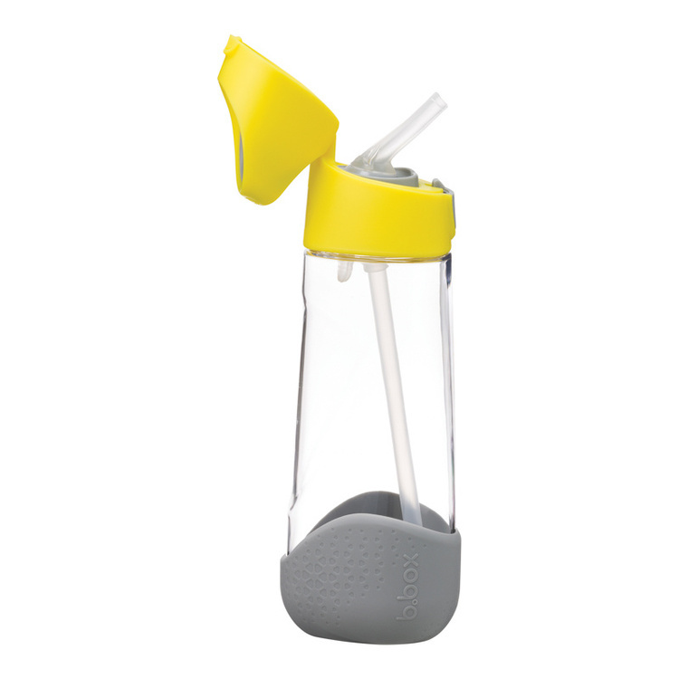 B.Box Butelka na wodę tritanowa ze słomką 600ml Lemon Sherbet b.box