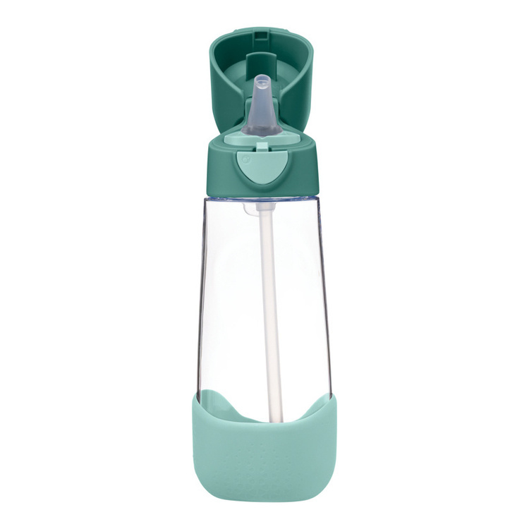 B.Box Butelka na wodę tritanowa ze słomką 600ml Emerald Forest b.box