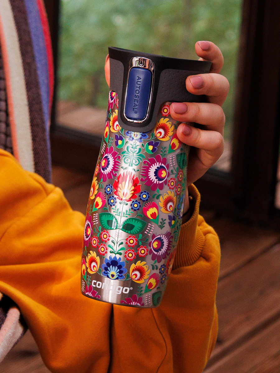 Contigo West Loop 2.0 - Kubek termiczny - 470ml - Folklor - Stalowy