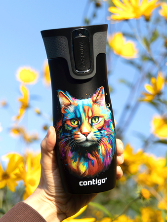 Contigo West Loop 2.0 - Kubek termiczny - 470ml - Kot - Czarny