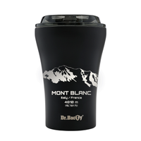 Dr.Bacty Apollo - Kubek termiczny do kawy - 227 ml - Mont Blanc - czarny