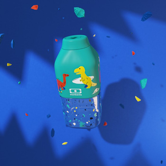 Monbento Butelka Positive S Graphic Blue Dino