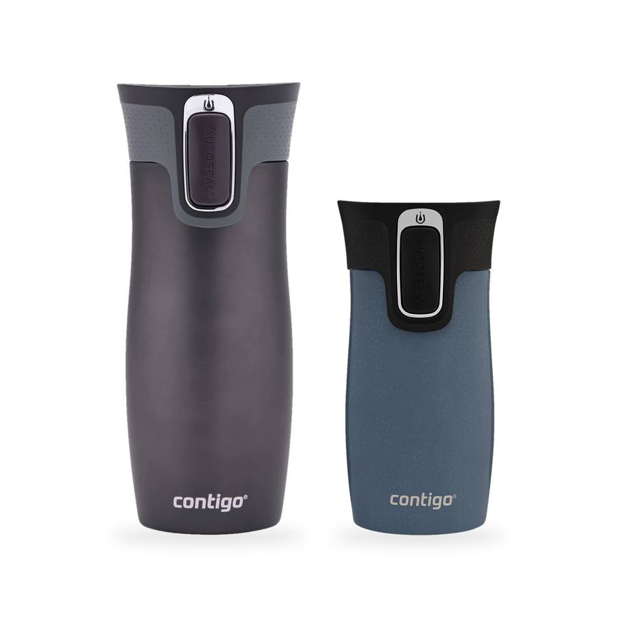 Zestaw Contigo West Loop grafitowy 470 ml + West Loop Mini 300 ml – niebieski metalik