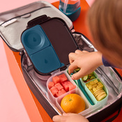 b.box Mini Lunchbox Pojemnik Śniadaniowy z Przegródkami Blue Slate