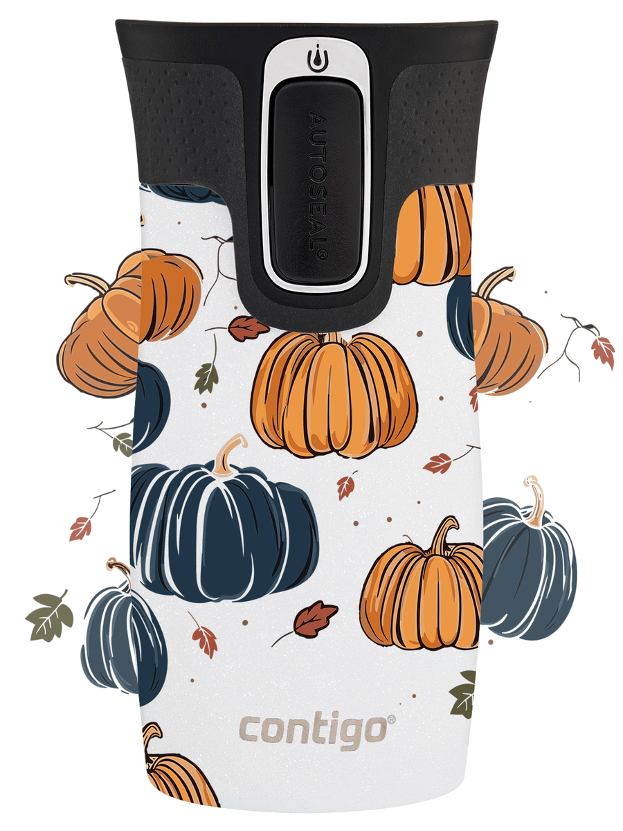 Contigo West Loop Mini - Kubek termiczny - 300ml - Dynie - Biały metalik