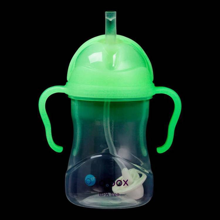 B.Box Bidon ze słomką 240ml Glow in the dark