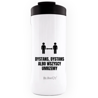 Dr.Bacty Notus - Kubek termiczny - 360 ml - Dystans - biały