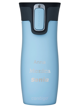 Contigo West Loop 2.0 - Kubek termiczny z grawerem - 470ml - błękitny