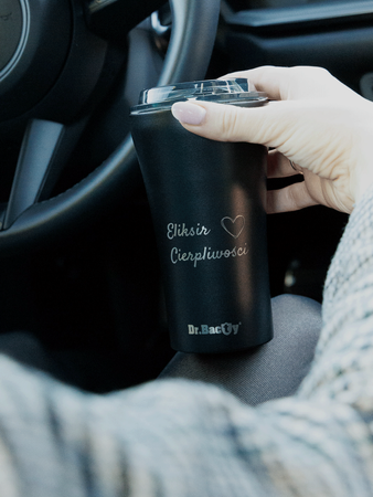 Dr.Bacty Apollo 2.0 - Kubek termiczny na kawę - Eliksir cierpliwości - 360 ml - Black Matt