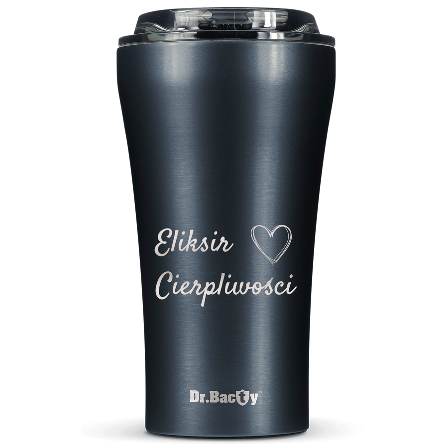 Dr.Bacty Apollo 2.0 - Kubek termiczny na kawę - Eliksir cierpliwości - 360 ml - Gunmetal